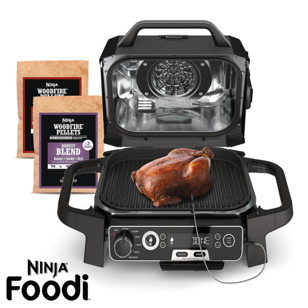 Parrilla Ahumadora Ninja Woodfire 7 en 1 Para Exteriores OG751