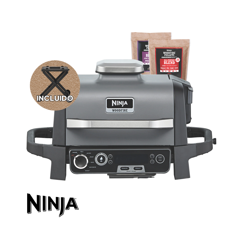 Parrilla Ahumadora Ninja Woodfire 7 en 1 Para Exteriores OG751