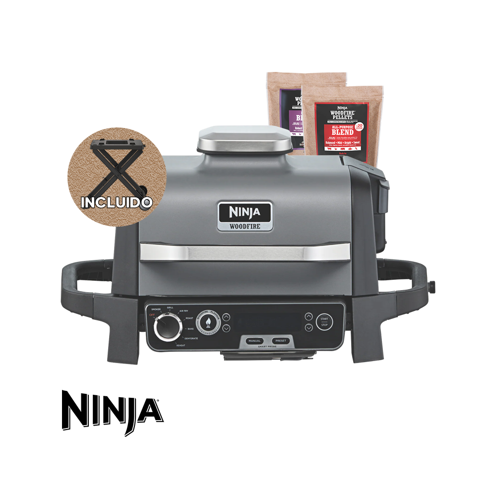 Parrilla Ahumadora Ninja Woodfire 7 en 1 Para Exteriores OG751