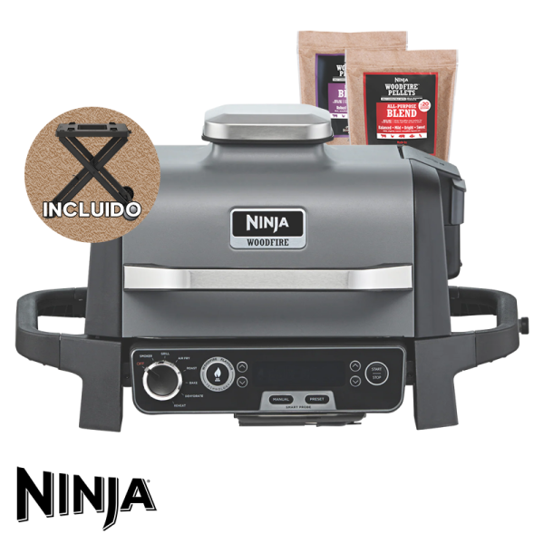 Parrilla Ahumadora Ninja Woodfire 7 en 1 Para Exteriores OG751