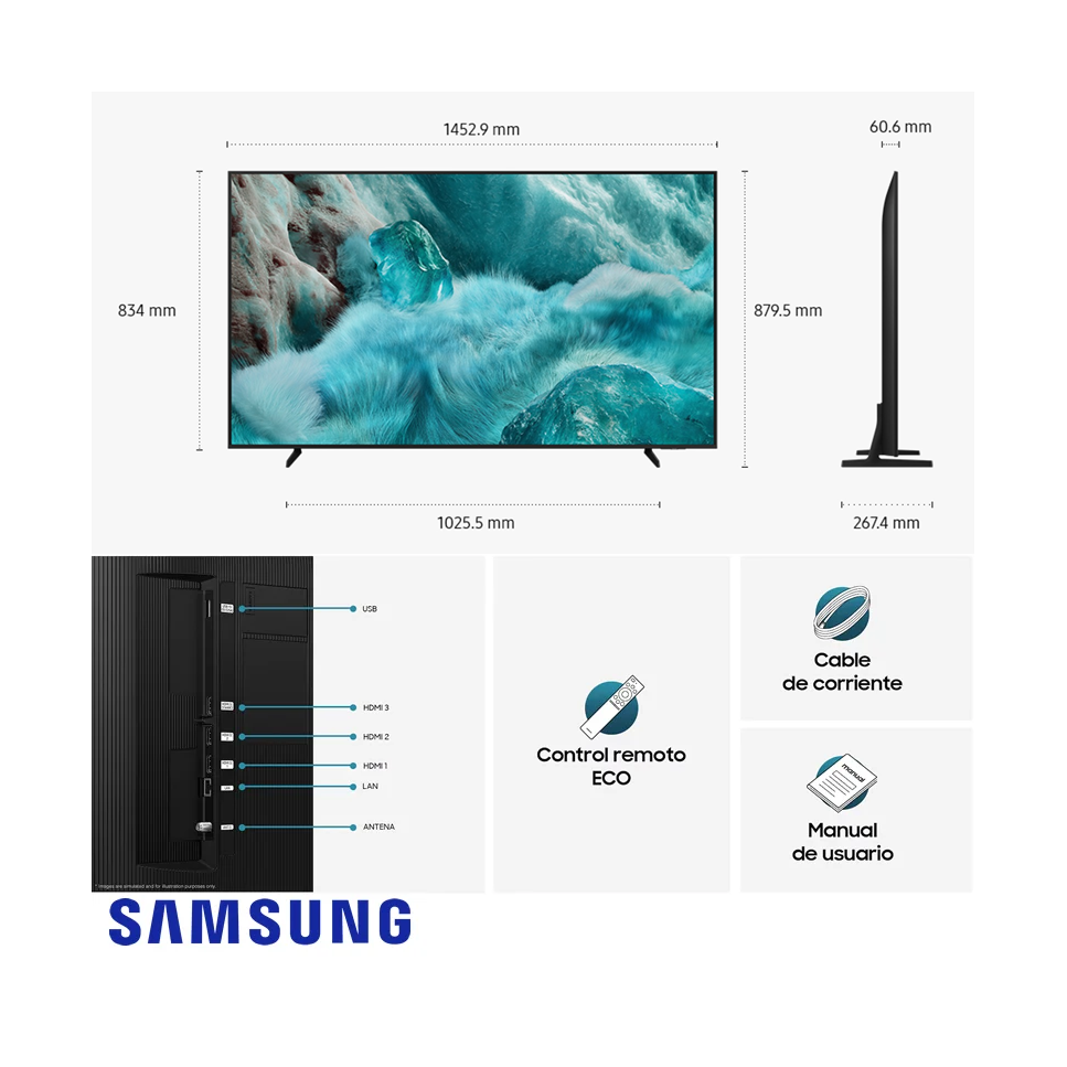 Televisor Samsung QLED 65″ Pulgadas UHD 4K 65Q7FA
