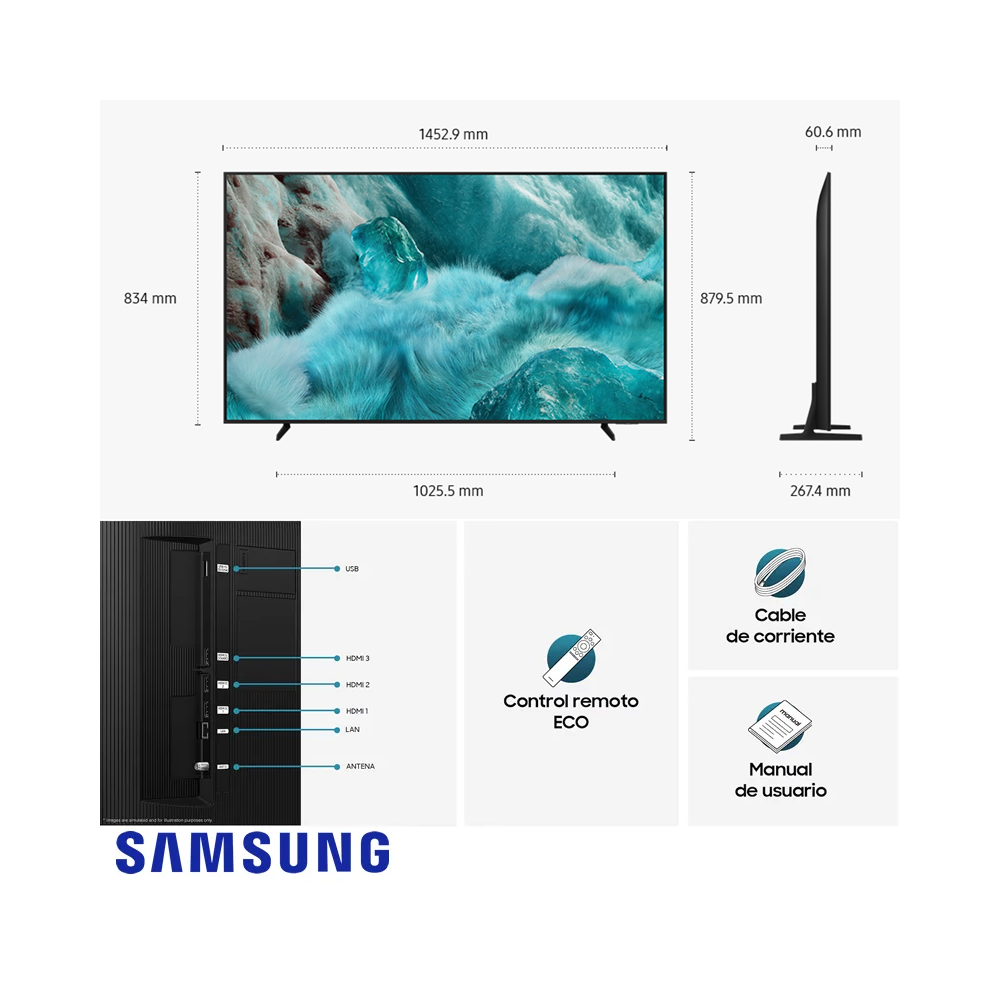 Televisor Samsung QLED 65″ Pulgadas UHD 4K 65Q7FA