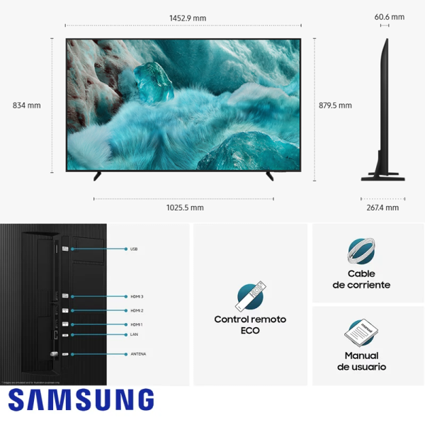 Televisor Samsung QLED 65″ Pulgadas UHD 4K 65Q7FA