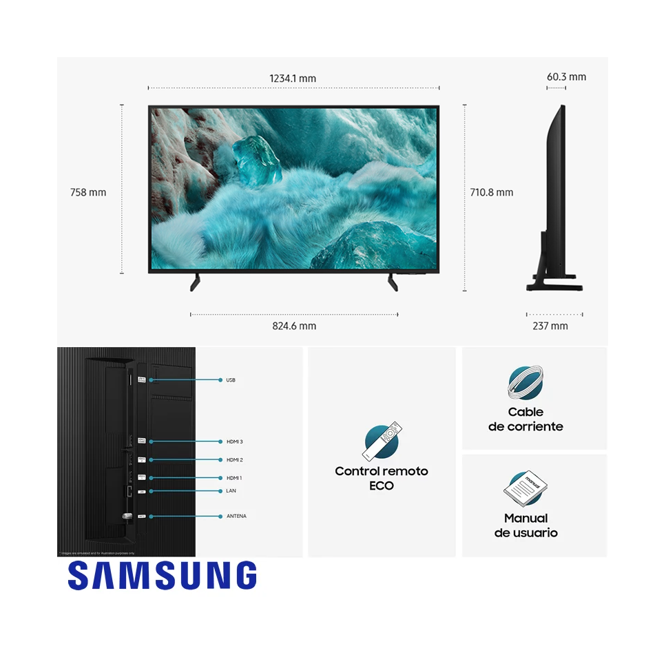 Televisor Samsung QLED 55″ Pulgadas UHD 4K 55Q7FA