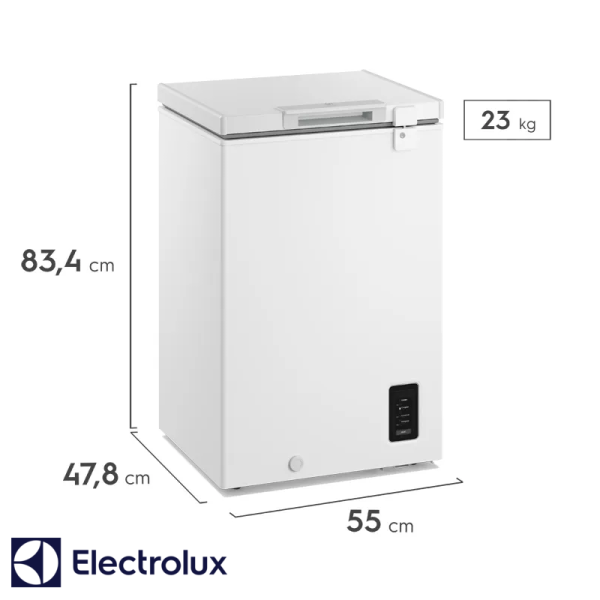Congelador Horizontal Electrolux Dual 95 Litros Puerta Metálica EFH10S3Q5AW