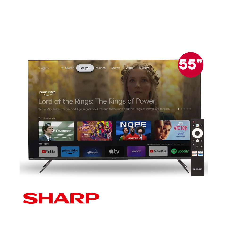 Televisor Sharp LED 55″ Pulgadas Ultra HD 4K GoogleTV 55FL6L