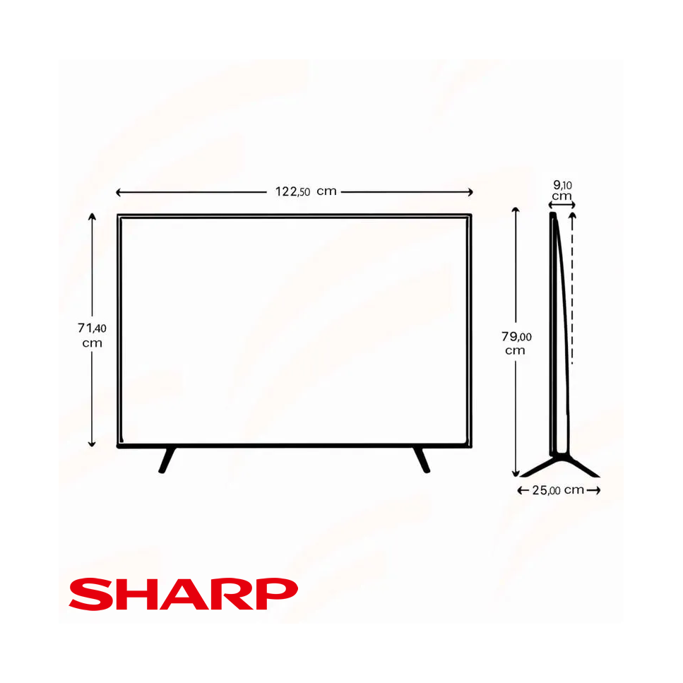 Televisor Sharp LED 55″ Pulgadas Ultra HD 4K GoogleTV 55FL6L