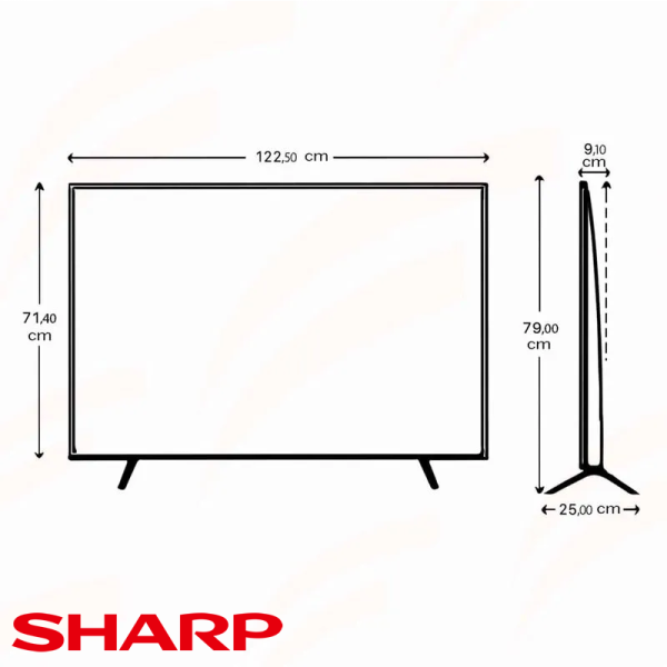 Televisor Sharp LED 55″ Pulgadas Ultra HD 4K GoogleTV 55FL6L