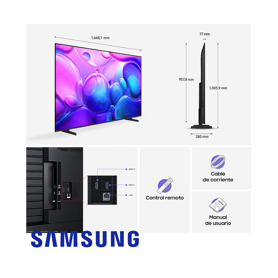 Televisor Samsung QLED 75″ Pulgadas UHD 4K 75Q6