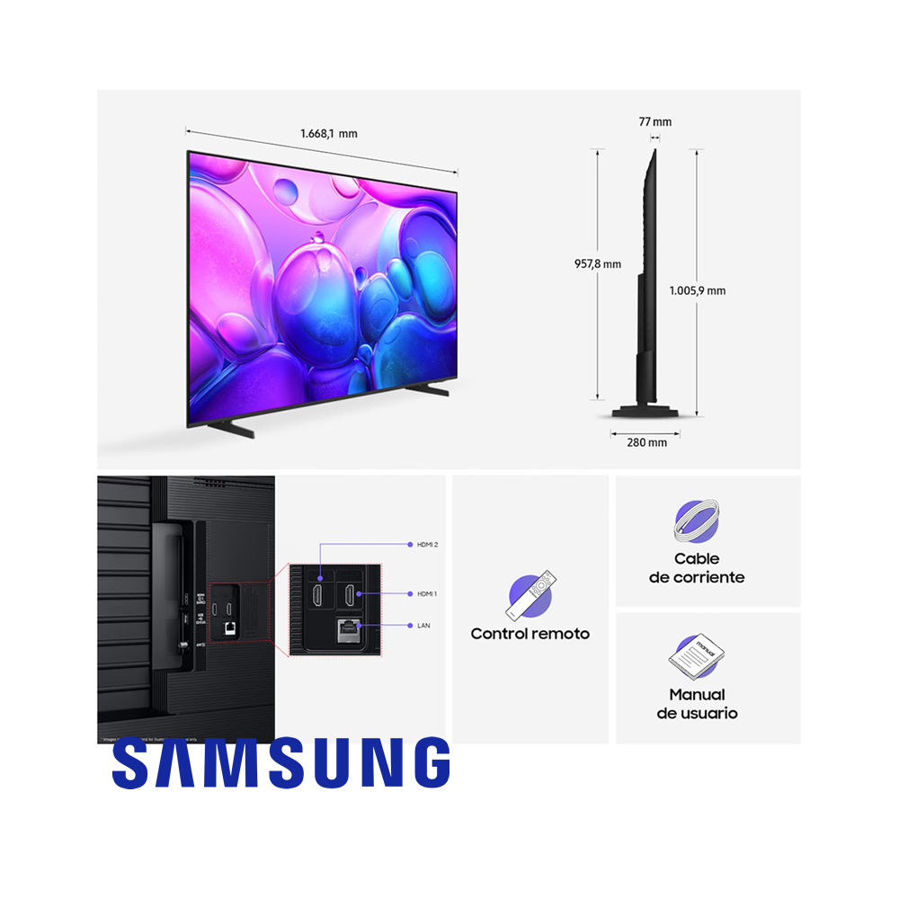 Televisor Samsung QLED 75″ Pulgadas UHD 4K 75Q6