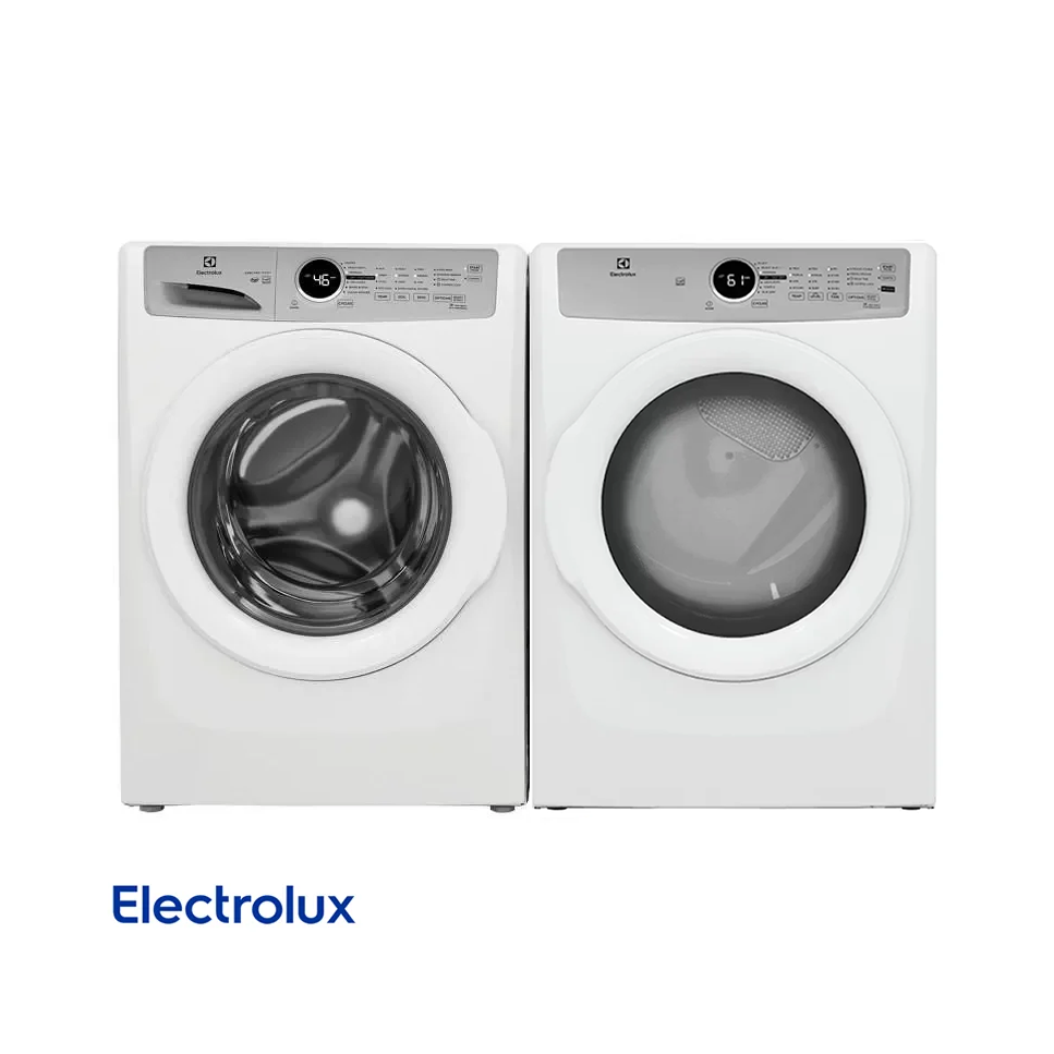 Combo Lavadora + Secadora Electrica Electrolux 22kgs Carga Frontal Blanca