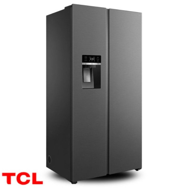 Refrigeradora TCL Side By Side 575 Lt Con Dispensador Agua & Hielo C575SBIMN