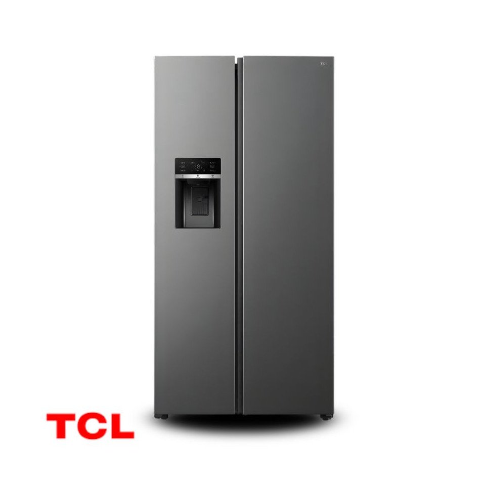 Refrigeradora TCL Side By Side 575 Lt Con Dispensador Agua & Hielo C575SBIMN