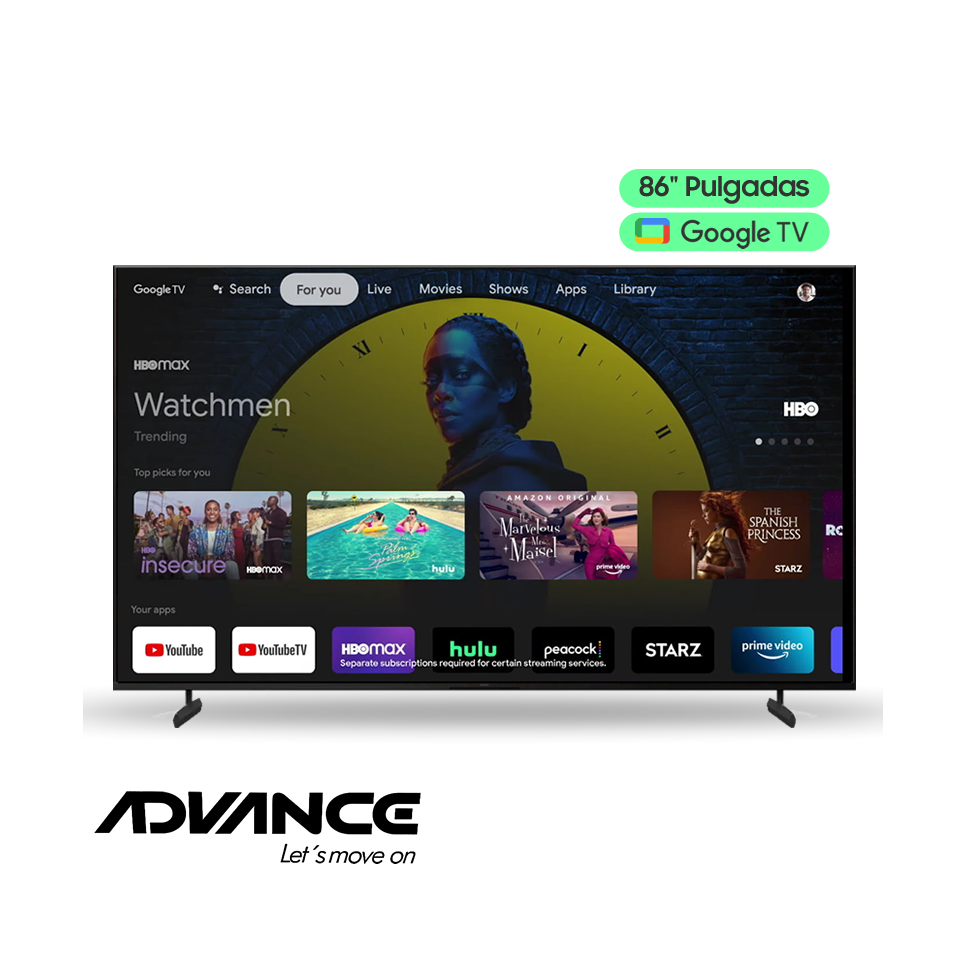 Televisor Advance 86″ Pulgadas Ultra HD 4K GoogleTV 86GGLETV