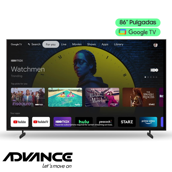 Televisor Advance 86″ Pulgadas Ultra HD 4K GoogleTV 86GGLETV