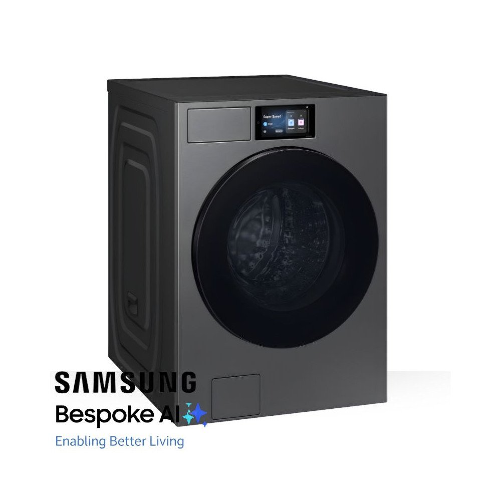Secadora Electrica Samsung Bespoke 24kg Acero Negro DV90F24UESAP