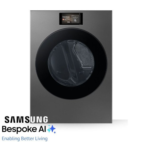 Combo Samsung Bespoke Lavadora 26kg Secadora 24kg  Acero Negro WF90F26ADSAP/DV90F24UESAP