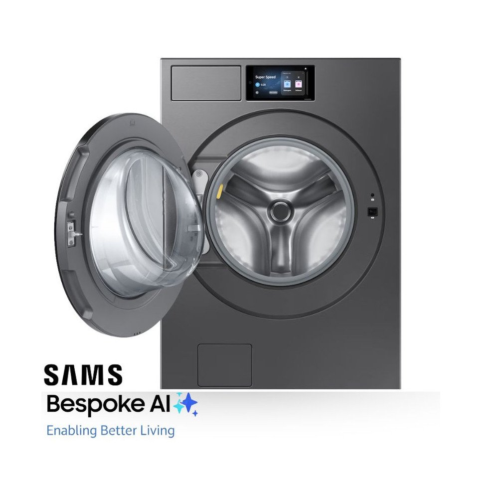 Secadora Electrica Samsung Bespoke 24kg Acero Negro DV90F24UESAP