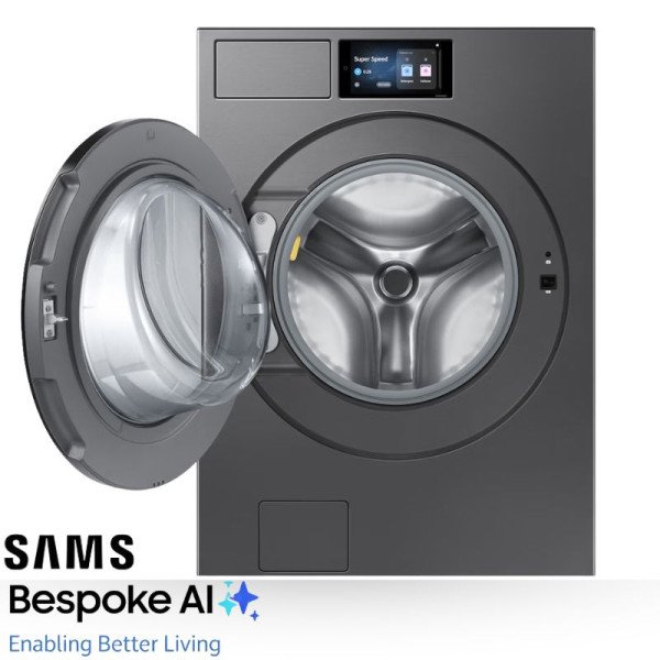 Secadora Electrica Samsung Bespoke 24kg Acero Negro DV90F24UESAP