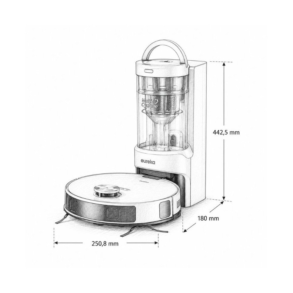 Aspiradora Robot EUREKA AI 8000Pa NER E20 PLUS