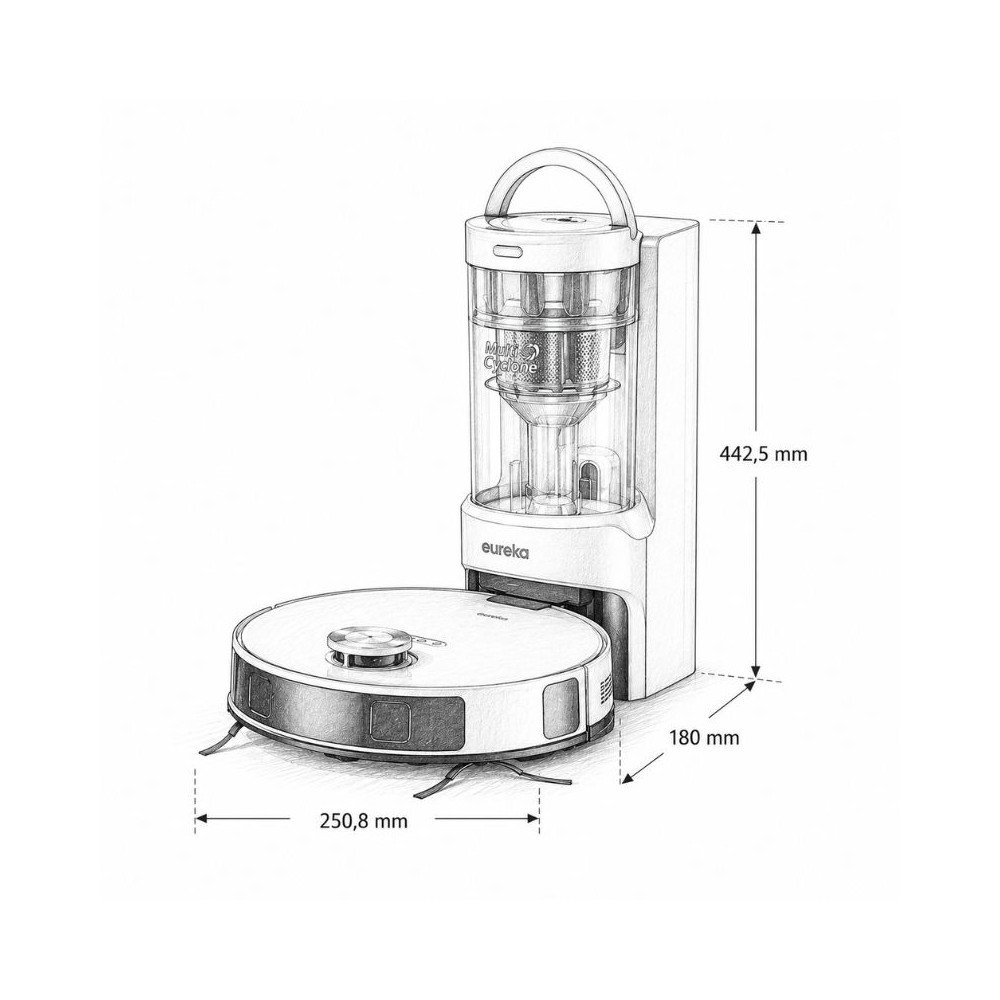 Aspiradora Robot EUREKA AI 8000Pa NER E20 PLUS