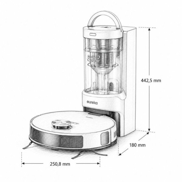 Aspiradora Robot EUREKA AI 8000Pa NER E20 PLUS